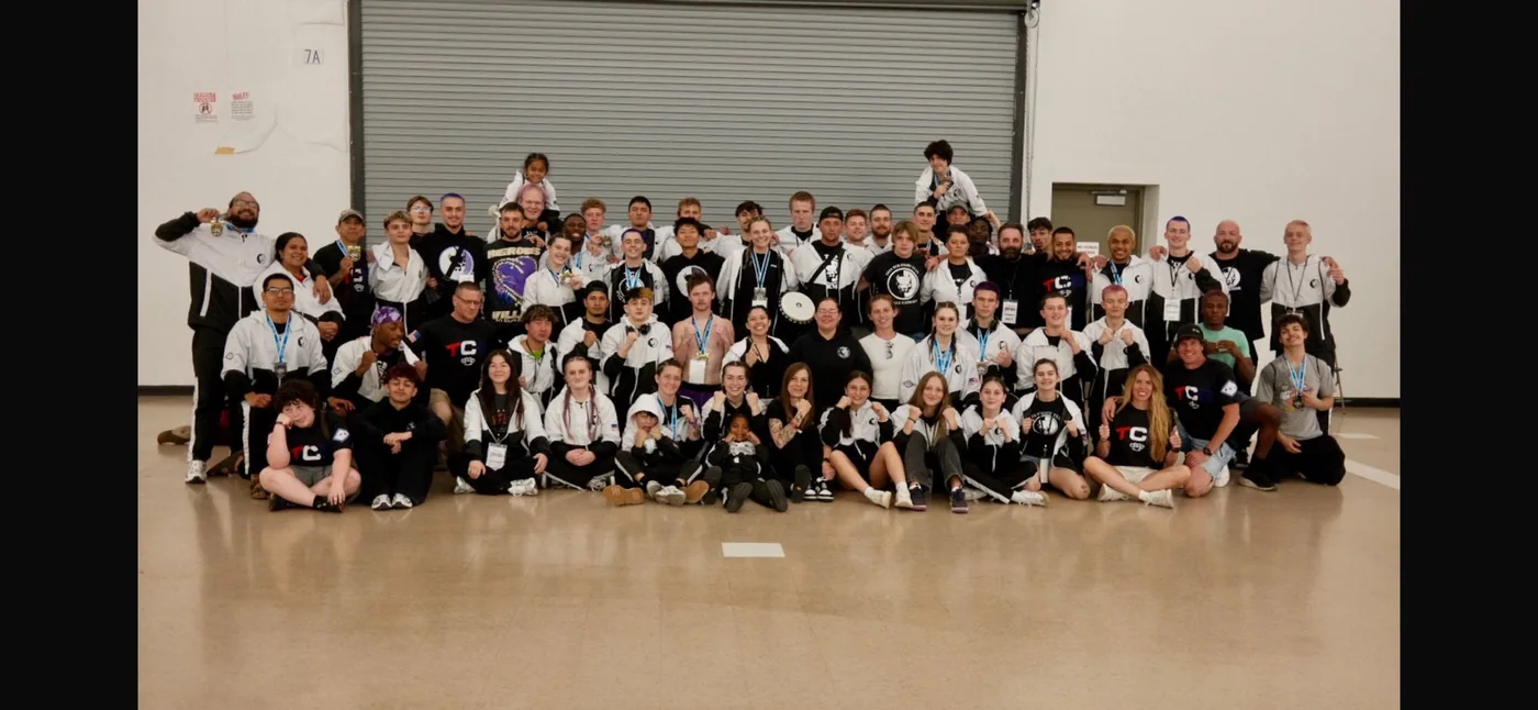 The TCB fight family lined up together at the competition venue.