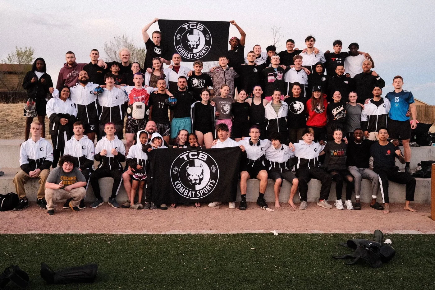 TCB Fight Factory together with its original pitbull flags