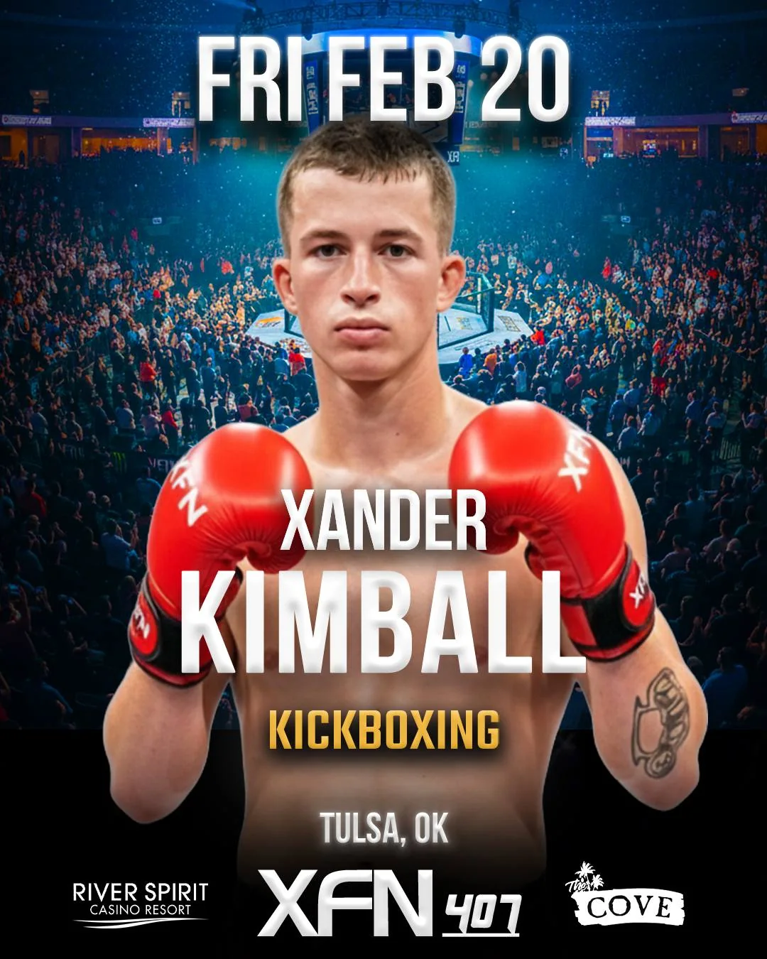 An original archival fight promotion featuring Xander Kimball