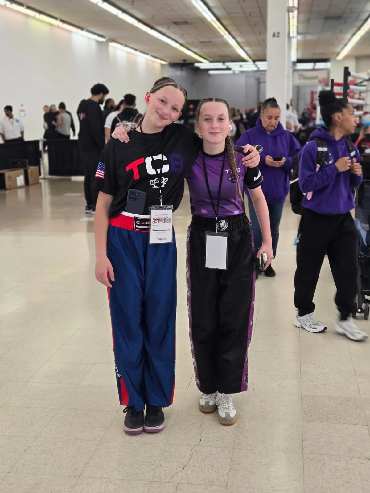 Young TCB teammates together at an event